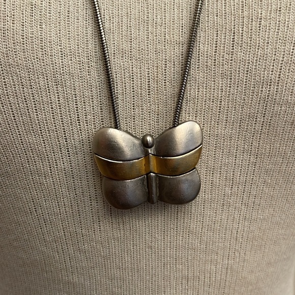 Chico’s Two-tone Butterfly Necklace - Picture 6 of 16